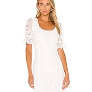 BRAND NEW white lace midi dress